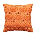 thumbnail image 1 of Pumpkin Fall Decorative Throw Pillow Covers18"*18" , Set of 1 Saffron Soft Faux Fur Pillow Covers - 3 Sizes, Festive Design, No Insert, Holiday Home Vibe9, 1 of 7