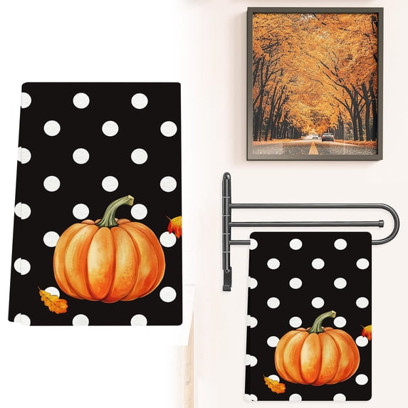 Pumpkin Fall Kitchen Towels Dish Towels,16 Inch X 24 Inch,Lint Free Fall Hand Towels for Home