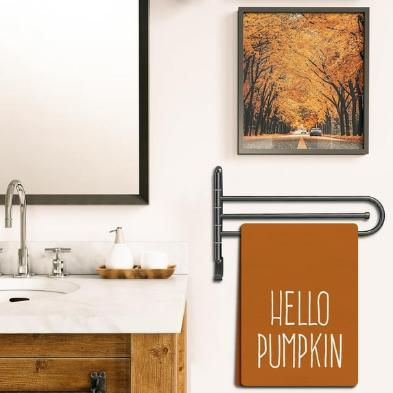 Pumpkin Fall Kitchen Towels Dish Towels,16 Inch X 24 Inch,Lint Free Fall Hand Towels for Home