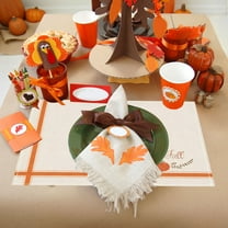 Pumpkin Fall Placemats 1 Piece 16.5x12.6 Inch Vintage Thanksgiving Table Mat, Autumn Harvests Party Dining and Catering Decoration