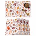 thumbnail image 1 of Pumpkin Fall Placemats Set of 2, Thanksgiving Orange Leaf Non-Slip Place Mats Washable Table Mats for Kitchen Dining Table Decorations Indoor/Outdoor, 1 of 9