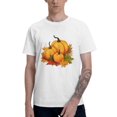 thumbnail image 1 of Pumpkin Fall T-Shirt for Men Cotton 100% Summer Tops Women Fashion Casual Short Sleeves Round Collar Short-Sleeve Couple Top Tees, 1 of 6
