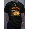 thumbnail image 1 of Pumpkin Fall Vibes Farmers Retro Pumpkin Patch Autumn T-Shirt -  Tee, Breathable Spring & Summer, 1 of 6