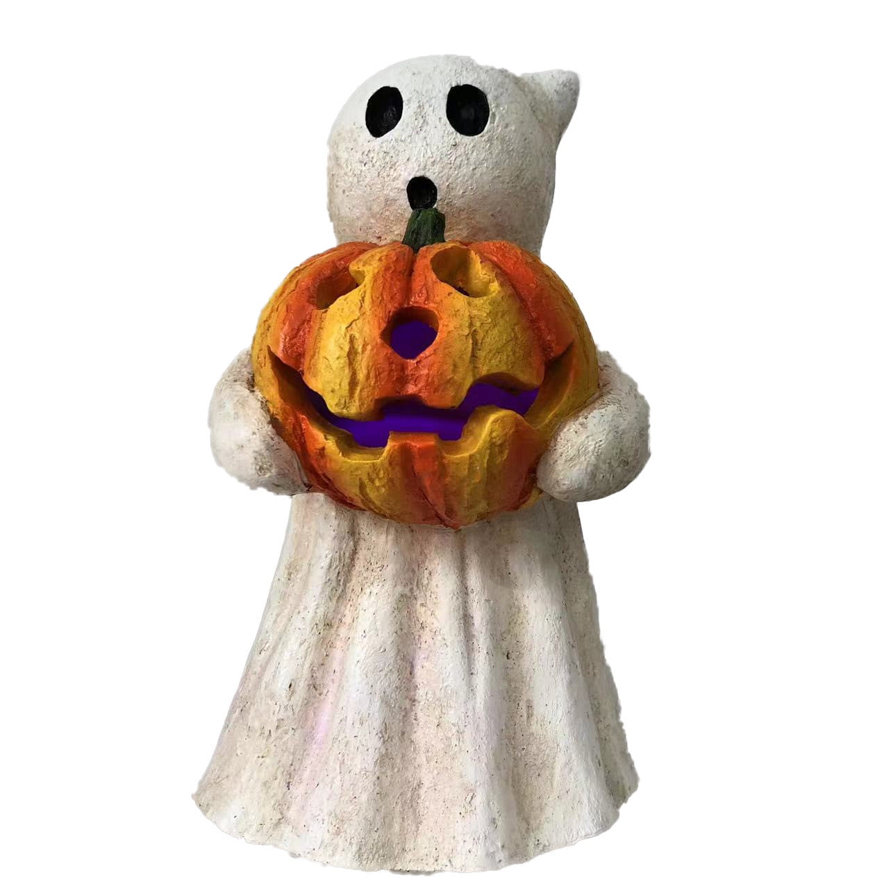 Pumpkin Figurines Light Up Resin Statue Pumpkin Figurines Novelty 2024