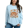 thumbnail image 1 of Pumpkin Floral Grunge - Garment Dyed Long Sleeve, 1 of 7