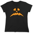 thumbnail image 1 of Pumpkin Frown Sarcastic Humor Novelty Funny Women's Casual Tees, 1 of 3