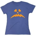 thumbnail image 1 of Pumpkin Frown Sarcastic Humor Novelty Funny Women's Casual Tees, 1 of 3