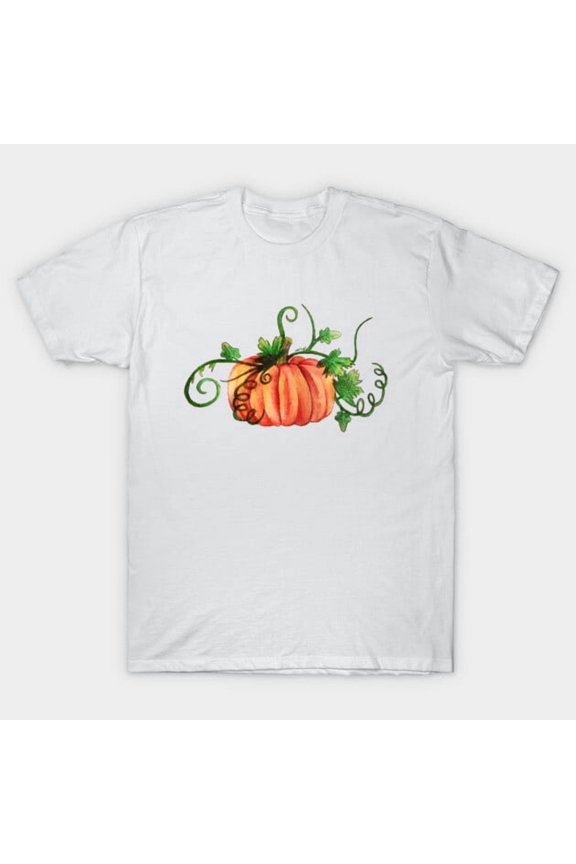 Pumpkin Funny Halloween Retro Jack-O-Lantern Fall Autumn Carving Simple H1807 Unisex T-Shirt, Up to 5XL
