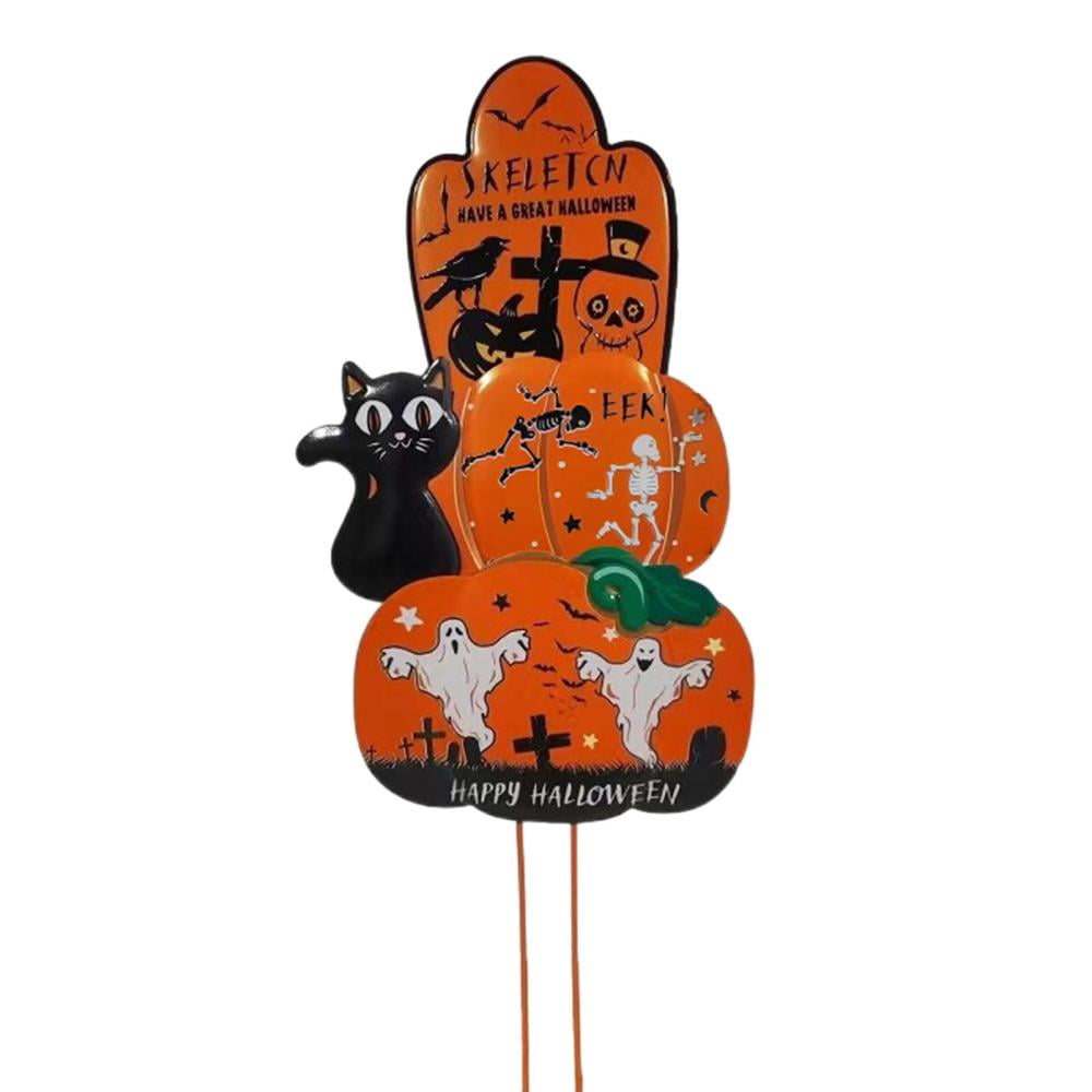 Pumpkin Garden Stakes Halloween Ghost Yard Stakes Pumpkins, Ghost