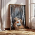 thumbnail image 1 of Pumpkin Ghost On Autumn Forest Road – Birch Tree Art Print – Spooky Season Decor For Fall Lovers Wall Art, Modern Wall Decor, 12x18 UNFRAMED, 1 of 2