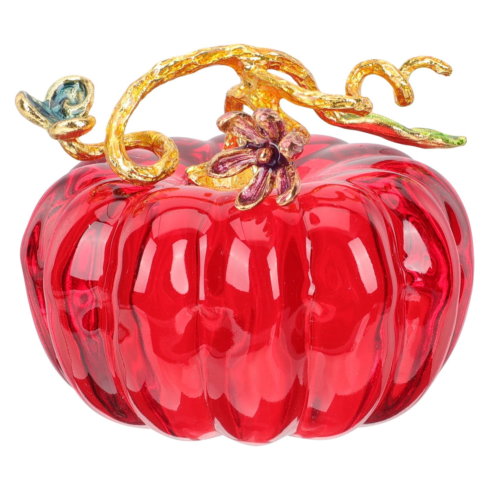 Pumpkin Glass Decor Pumpkins Halloween Room Baddie Figurine Vegetable
