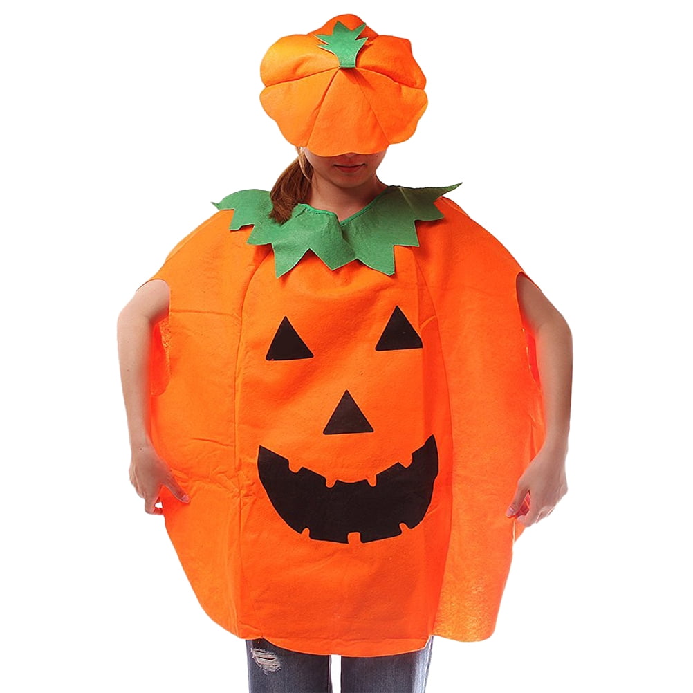 Pumpkin Halloween Adult Outfit Clothes Halloween Costume Set of Suit & Hat