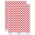 thumbnail image 1 of Pumpkin Halloween Fall Harvest Solid 200+ Round Stickers - Red - Matte Finish - 0.50" Size, 1 of 3