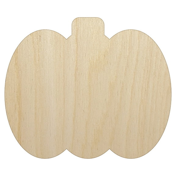Pumpkin Halloween Fall Harvest Solid Wood Shape Unfinished Piece Cutout Craft DIY Projects - 6.25 Inch Size - 1/4 Inch Thick