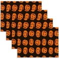 thumbnail image 1 of Pumpkin Halloween Placemats Set of 4 Autumn Linen Kitchen Table Mats Easy to Clean for Dining Table 18X12 Inch, 1 of 5