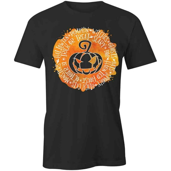 Pumpkin Halloween T-Shirt | Cool Halloween Black Tee Gift