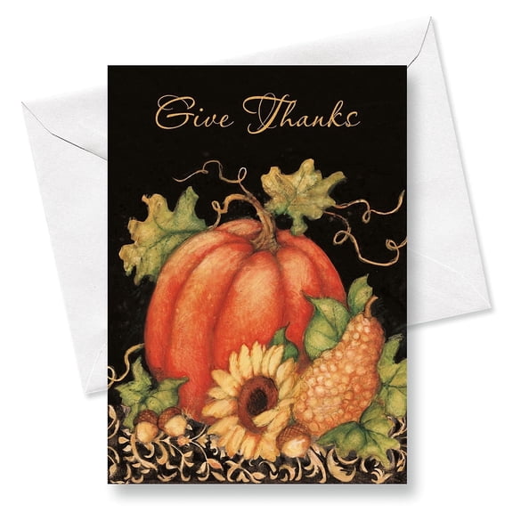 Current Pumpkin Harvest Scripture Thanksgiving Card Value Pack, Set of 8, 5 x 7-Inch Cards