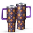 thumbnail image 1 of Pumpkin Hat Halloween Pattern Tumbler with Handle and Lid,40oz Double Wall Vacuum Insulated Tumbler,Cups Gift for Women and Men, 1 of 7