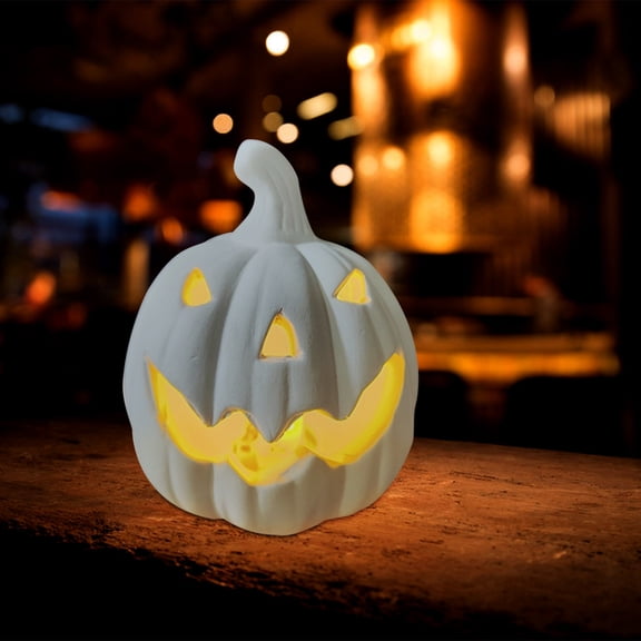 Pumpkin Hollowed Out Christmas LED Ornaments - Quirky Ceramic Pumpkin Decorations with Unique Cut-Out Designs, Perfect for Holiday Home Decor, Warm Inviting Glow, Great Gift Option for Christmas