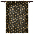thumbnail image 1 of Pumpkin Horror Curtains for Bedroom Living Room Window Curtain Treatments Blinds Kitchen Home Decor Drapes, 1 of 5