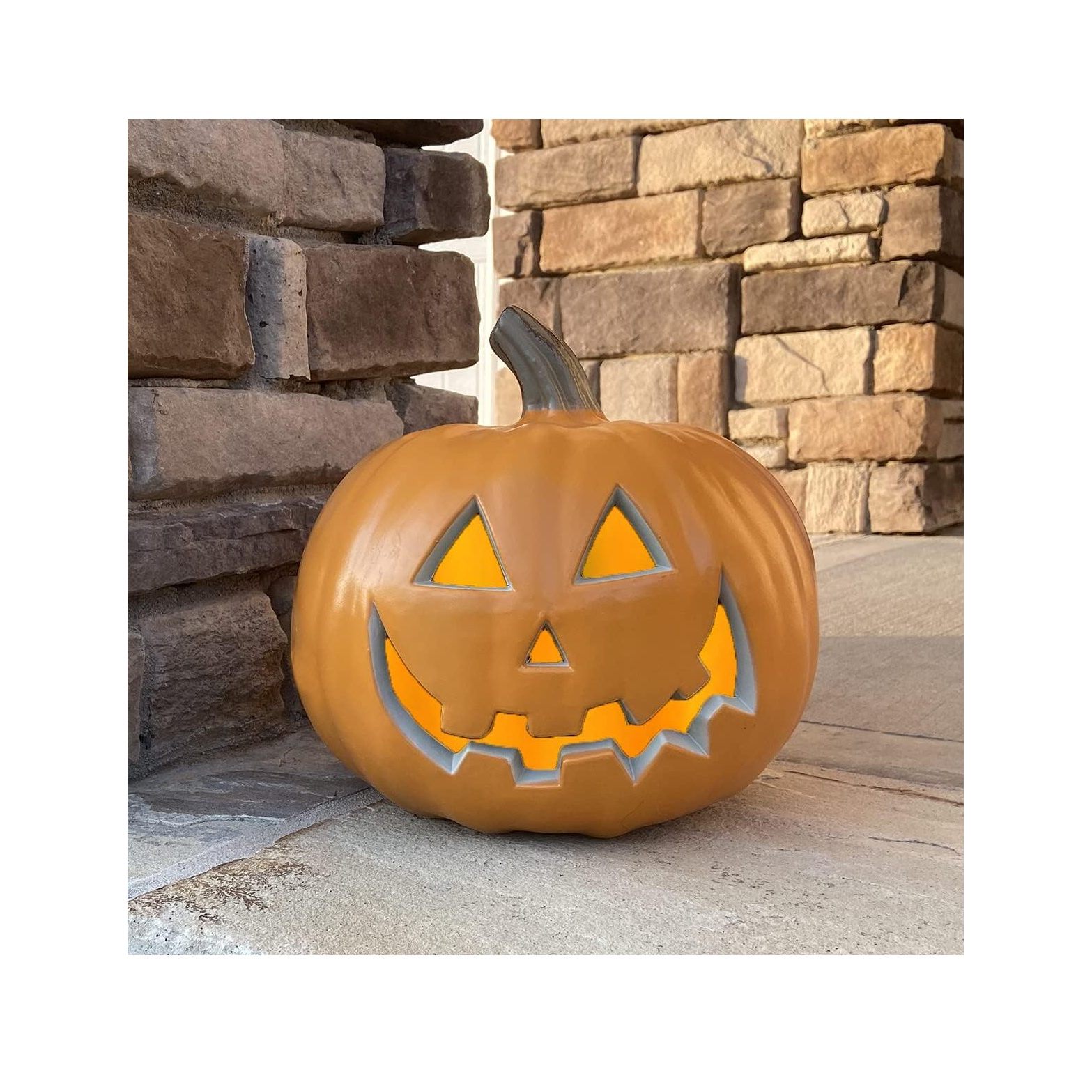 Pumpkin JackoLantern Jack O Lantern Decorations for Round Lightened