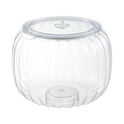 Pumpkin Jar with Cover, Decorative Pumpkin Cookie Jar, Clear Fall Candy Dish, Pumpkin Candy Dish, Halloween Candy Jar, Fall Harvest Candy Bowl, Autumn Kitchen Decor Jar, Candy Container, 4.7 4.7 in