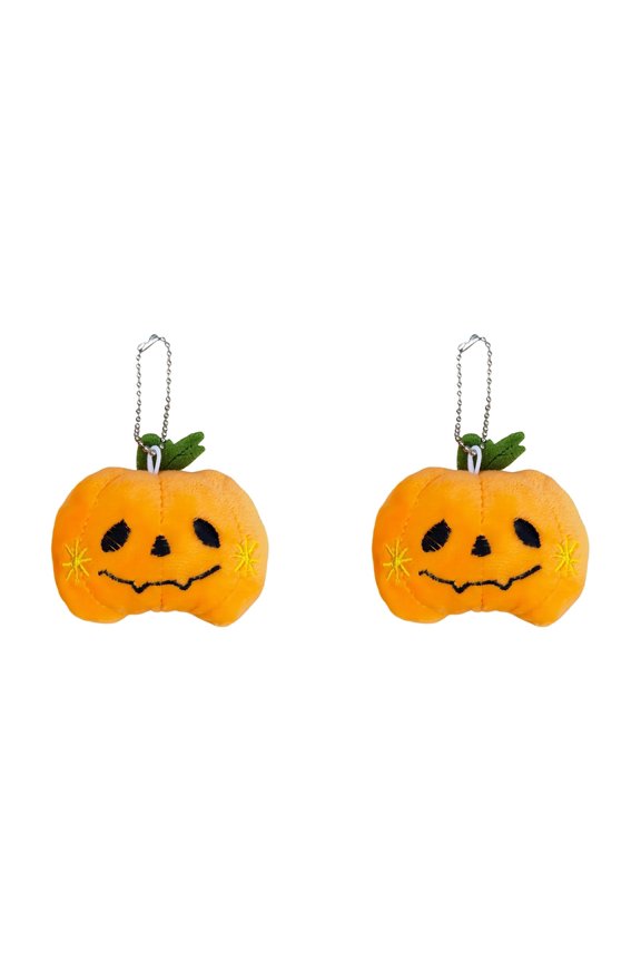 Pumpkin Keychain Plush Pumpkin Keychains Halloween Keychains