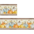 thumbnail image 1 of Pumpkin Kitchen Rugs Set of 2 Anti Fatigue Mats for Kitchen Floor Cushioned Kitchen Rugs and Mats Non Slip Kitchen Runner Comfort Standing Mat, Thanksgiving Maple Leaves Autumn Vintage Theme, 1 of 6