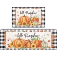 thumbnail image 1 of Pumpkin Kitchen Rugs Set of 2, Farmhouse Buffalo Plaid Fall Kitchen Floor Mat, Non Slip Anti Fatigue Kitchen Mats for Floor, Cushioned Kitchen Runner Rug Set Fall Autumn Thanksgiving Decor, 1 of 6