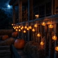 thumbnail image 1 of Pumpkin LED String Lights with Warm White Bulbs, Battery Operated Halloween Garland for Mantel, Porch, Window, Table, Bedroom, Party, Fall Harvest and House Decor, Brown2, 1 of 6