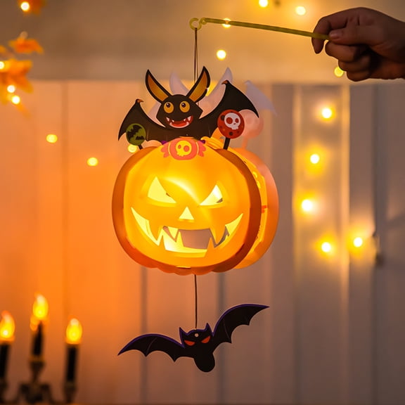 Pumpkin Lantern Halloween Decoration Children's DIY Craft Kit Kindergarten Bar Party Theme Activity Props
