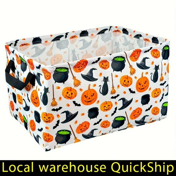 Pumpkin Leaf Storage Basket -Autumn Thanksgiving Decorative Organizer For Clothes,Toys & More-Collapsible Design For Easy Storage,Gift Basket Teacher Basket Book Basket,Halloween Basket,Shelf Baskets