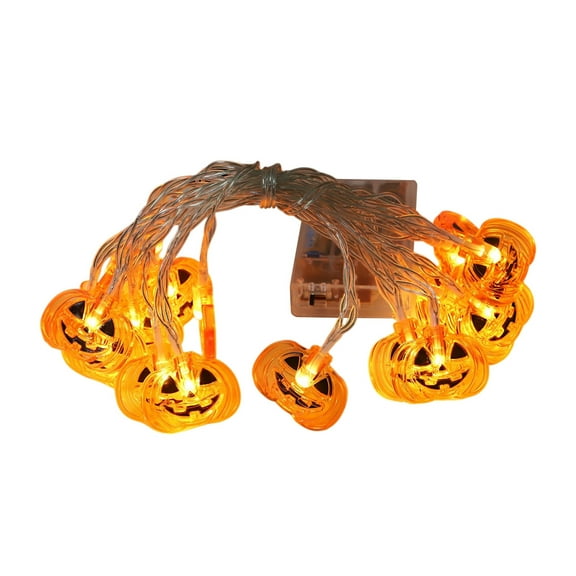 Pumpkin Led String Lights 6M 40 Leds, Battery Powered Festive Atmosphere Decorations For Parties, Indoor Outdoor Decoration (Yard Garden Porch Window Fireplace