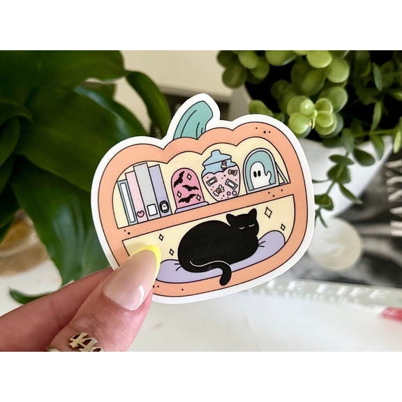 Pumpkin Library Book Readers Bookish Book Lover Spooky Sticker