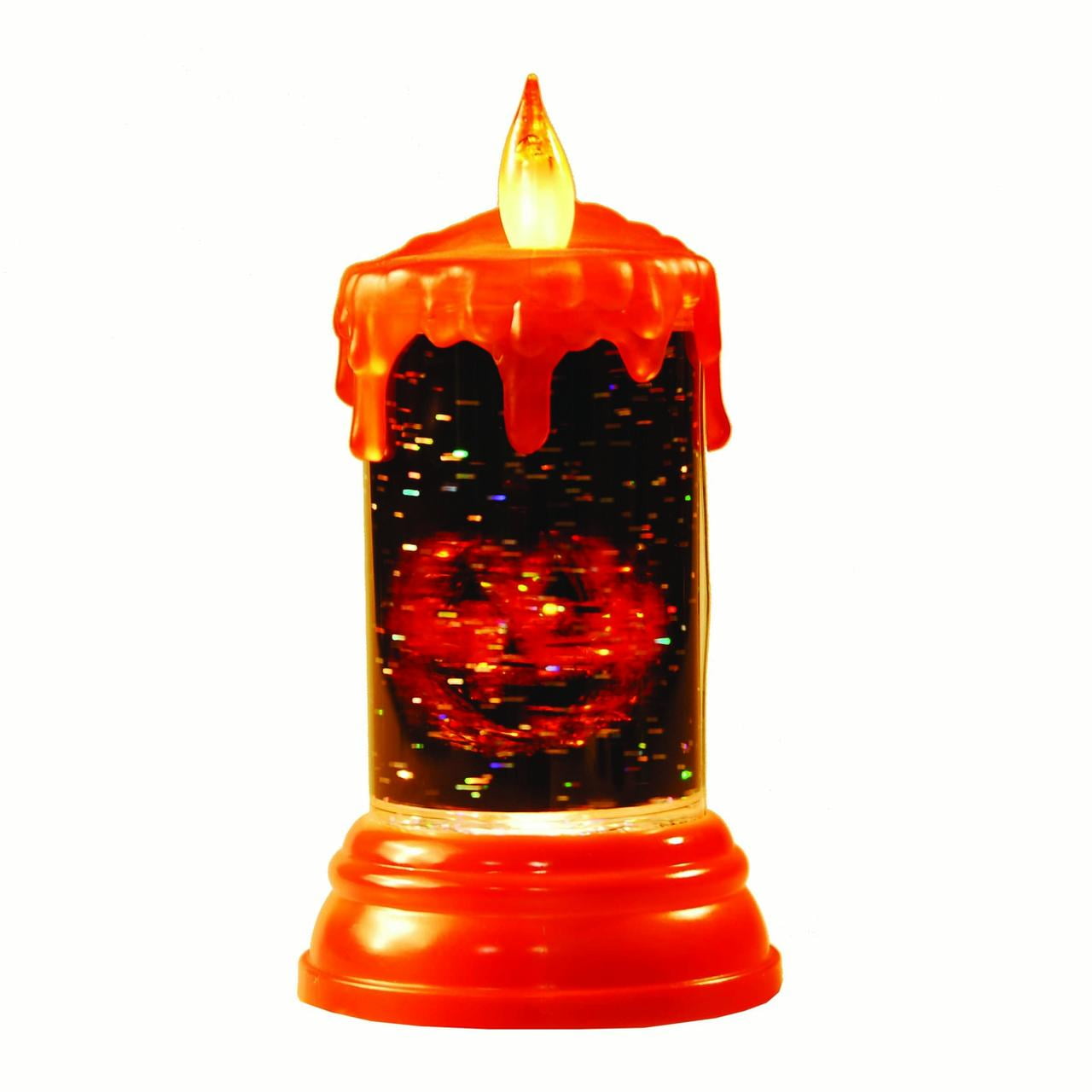 Halloween Orange Flameless LED Pumpkin Candle