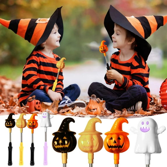 Pumpkin Light-up Wand, Halloween Light-up Ghost Wand, Pumpkin Shake Toys, Glowing Pumpkin Stick, Ghost Flashing Wand, Halloween Favors, Light-up Wand for Kids, Pumpkin Ghost Toy