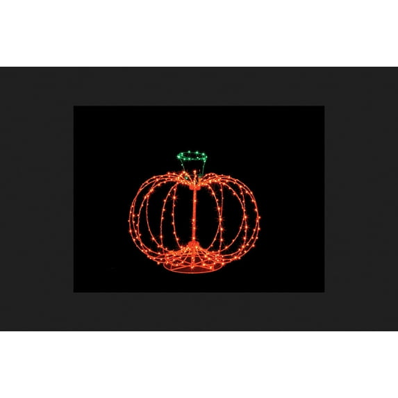 Pumpkin Lighted Halloween Decoration 15.5 in. H x 18 in. W 1 pk