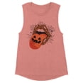thumbnail image 1 of Pumpkin Lips Halloween Women's Muscle Tank X-Large Desert Pink, 1 of 5