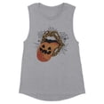 thumbnail image 1 of Pumpkin Lips Halloween Women's Muscle Tank X-Small Heather Grey, 1 of 5