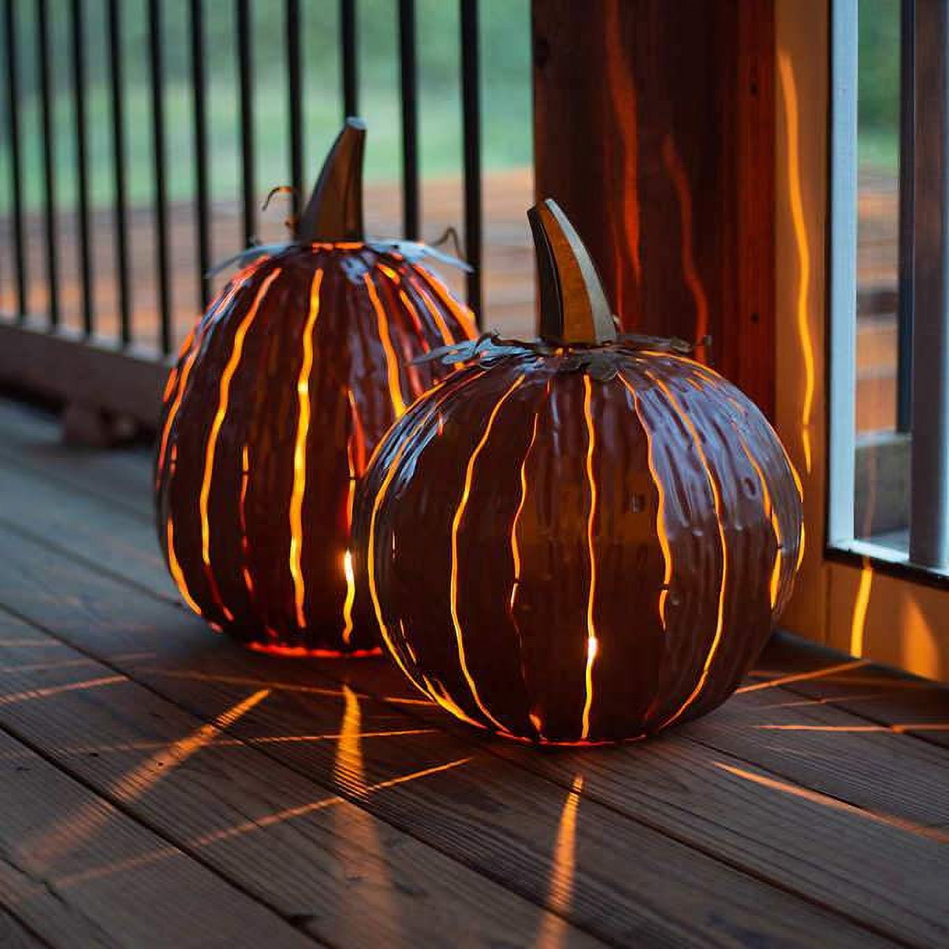 Pumpkin Luminary Set By Desert Steel Orange