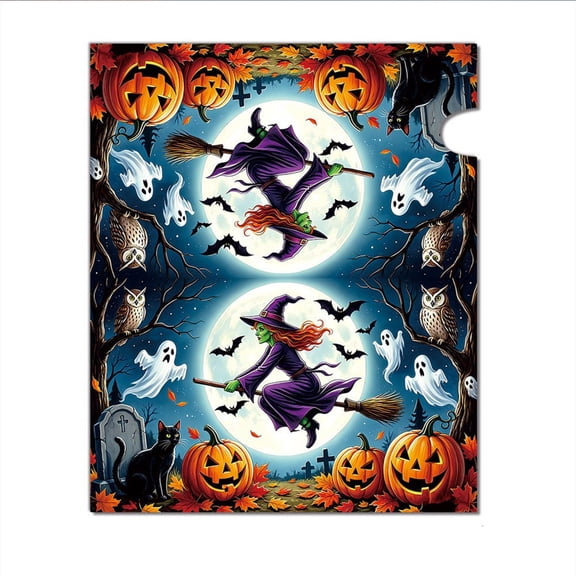 Pumpkin Mailbox Covers Magnetic Halloween Bat Post Letter Box Cover Mailbox Wrap for Outside Garden Decor Fall Autumn