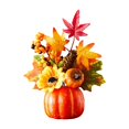 thumbnail image 1 of Pumpkin Maple Leaf Centerpiece Faux Foam Tabletop Harvest Decor for Kitchen Fireplace Autumn Scene, 1 of 9