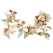 Pumpkin Maple Leaf Vine Garland Fall Decor Farmhouse Hanging Vine Fall Garland Thanksgiving Maple Leaves Berries Autumn Decoration