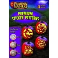 thumbnail image 1 of Pumpkin Masters Halloween Pumpkin Carving, Premium Sticker Patterns, 4 Pieces, 1 of 6