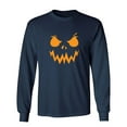 thumbnail image 1 of Pumpkin Mean Sarcastic Humor Novelty Men's Long Sleeve Shirts, 1 of 3