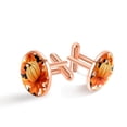 thumbnail image 1 of Pumpkin Men's Cufflinks for Dress Shirts Made of Stainless Steel - Ideal for Business Meetings and Formal Events, 1 of 6