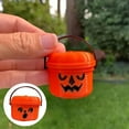 thumbnail image 1 of Pumpkin Mini Bucket Halloween Candy Holder, Small Plastic Pumpkin Pail for Kids, Indoor Outdoor Halloween Party Decor, Themed Trick-or-Treat, 1 of 5