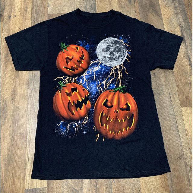 Pumpkin Moon Jack o lantern Halloween Unisex Tshirt All Size S5XL
