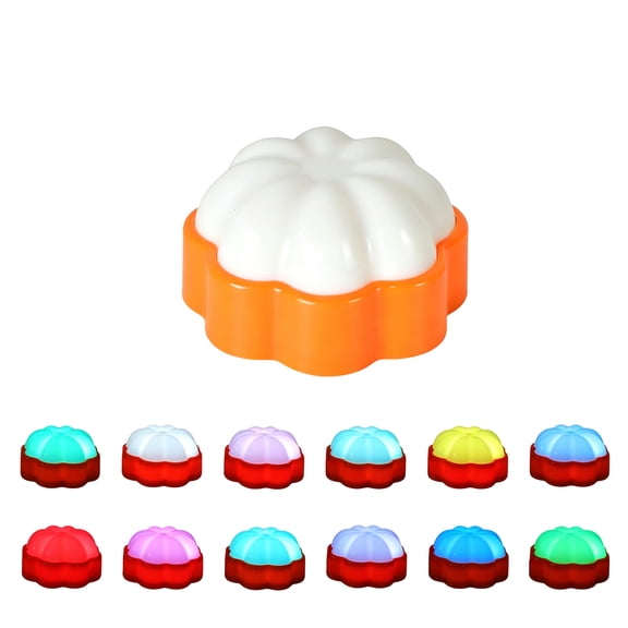 Pumpkin Night Light with Remote Control and Timer LED Push Tap Lamp Soft Silicone Bedside Table Light for Kids Room Nursery