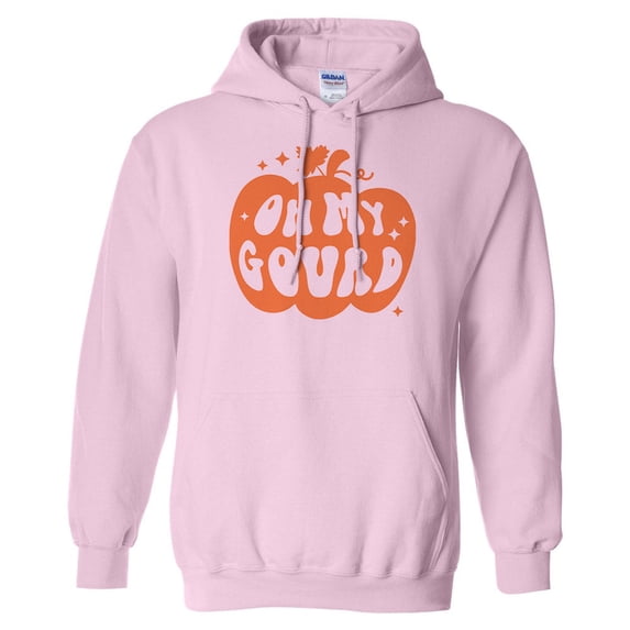 Pumpkin Oh My Gourd Hoodie Sweatshirt Unisex Small Pink